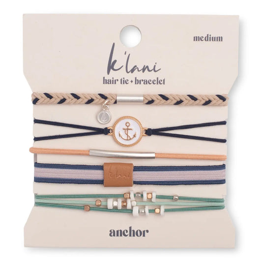 Anchor Hair Tie & Bracelet