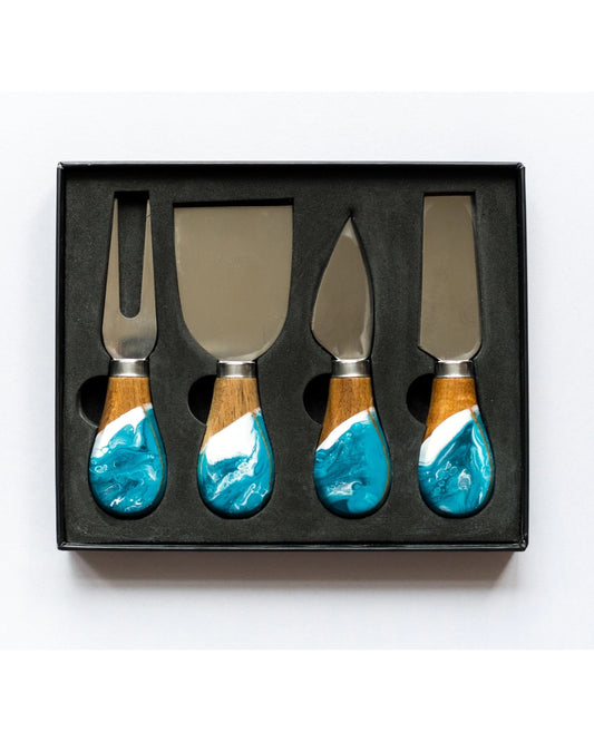 Ocean Resin Cheese Knife Set