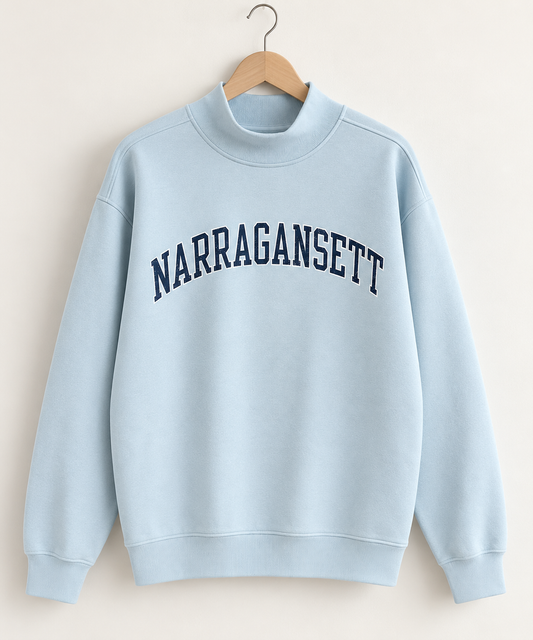 Narragansett Light Blue Mockneck