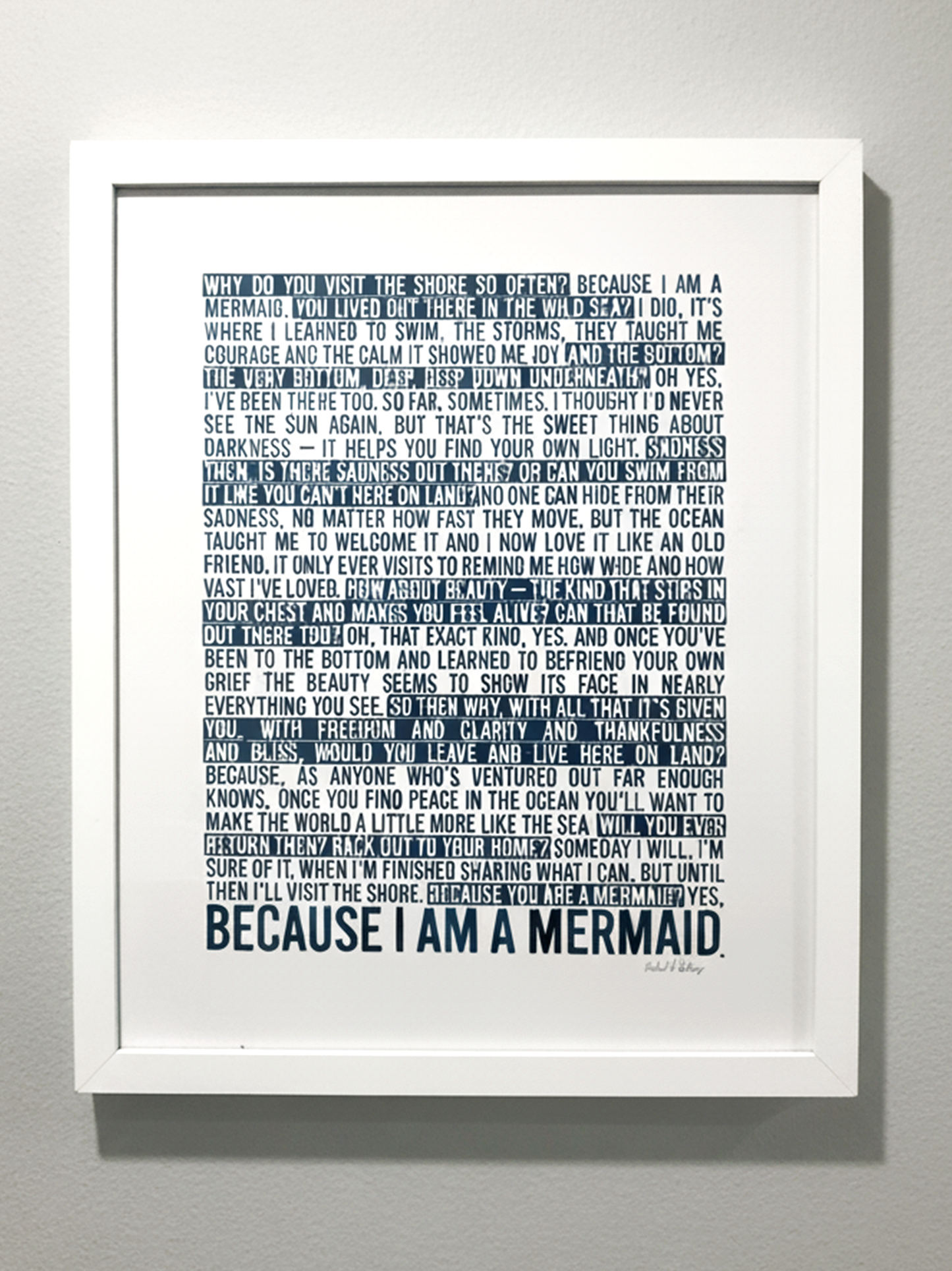 Watercolor Mermaid Poem