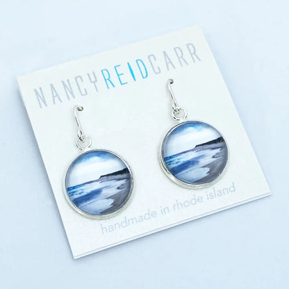 Water Earrings - Silver Tide Drop