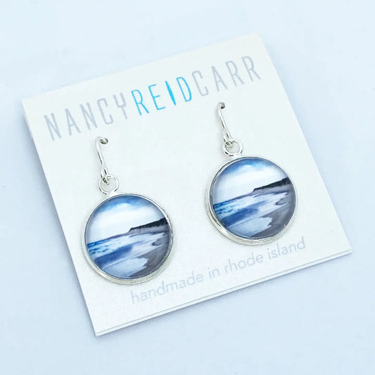 Water Earrings - Silver Tide Drop