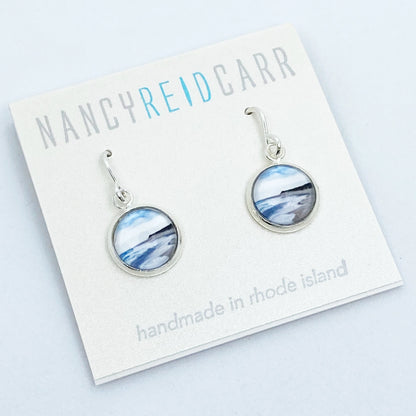 Water Earrings - Silver Tide Drop