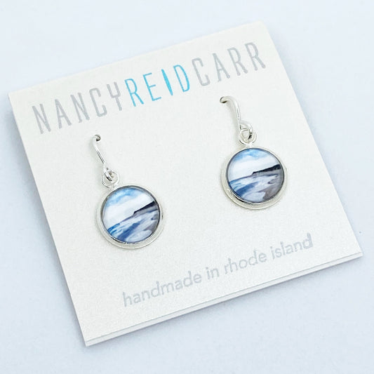 Water Earrings - Silver Tide Drop