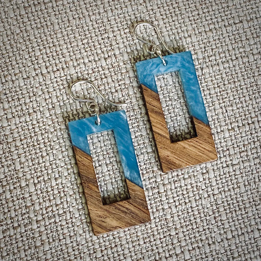Modern Boho - Open Rectangle Drop Earrings