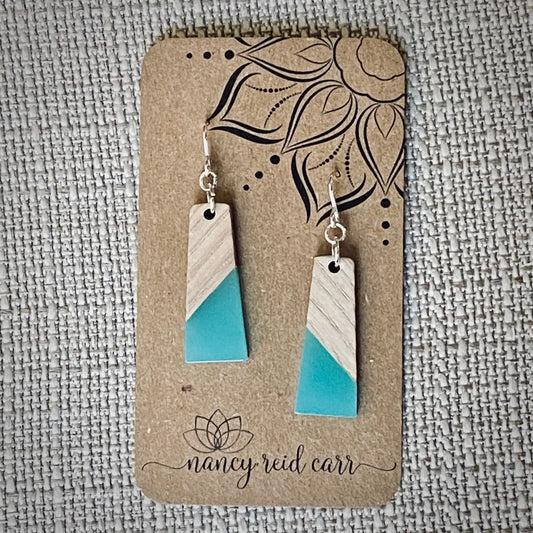 Modern Boho - Turquoise Trapezoid Earrings