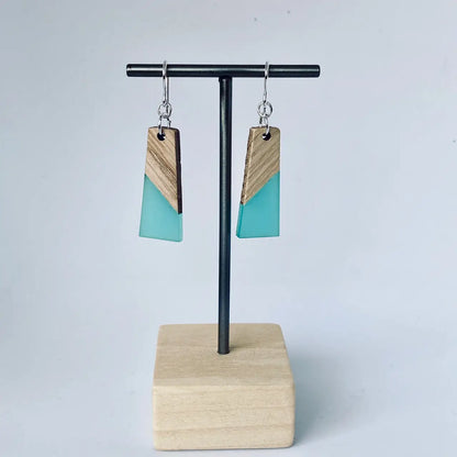 Modern Boho - Turquoise Trapezoid Earrings