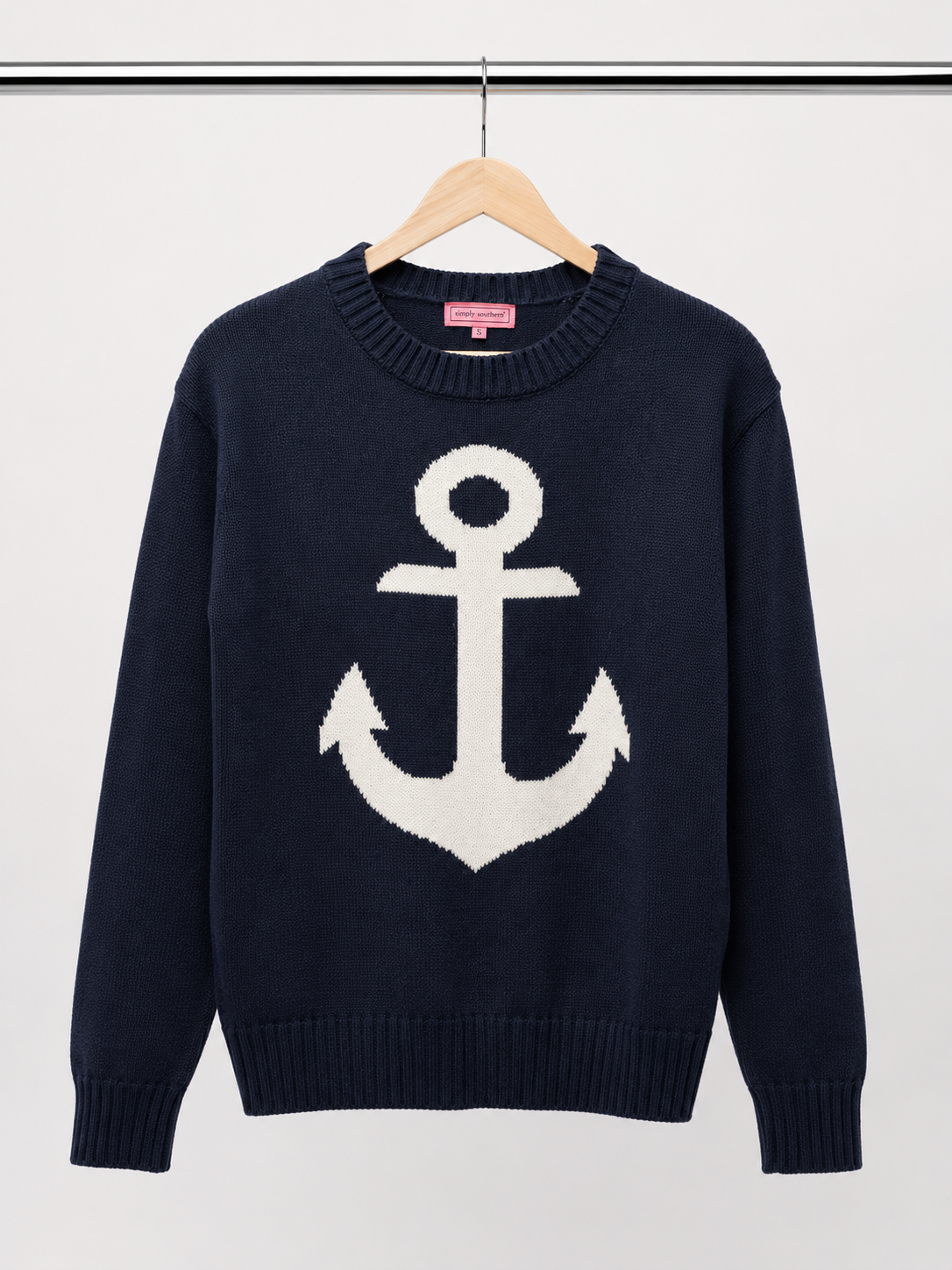 Navy Anchor Sweater