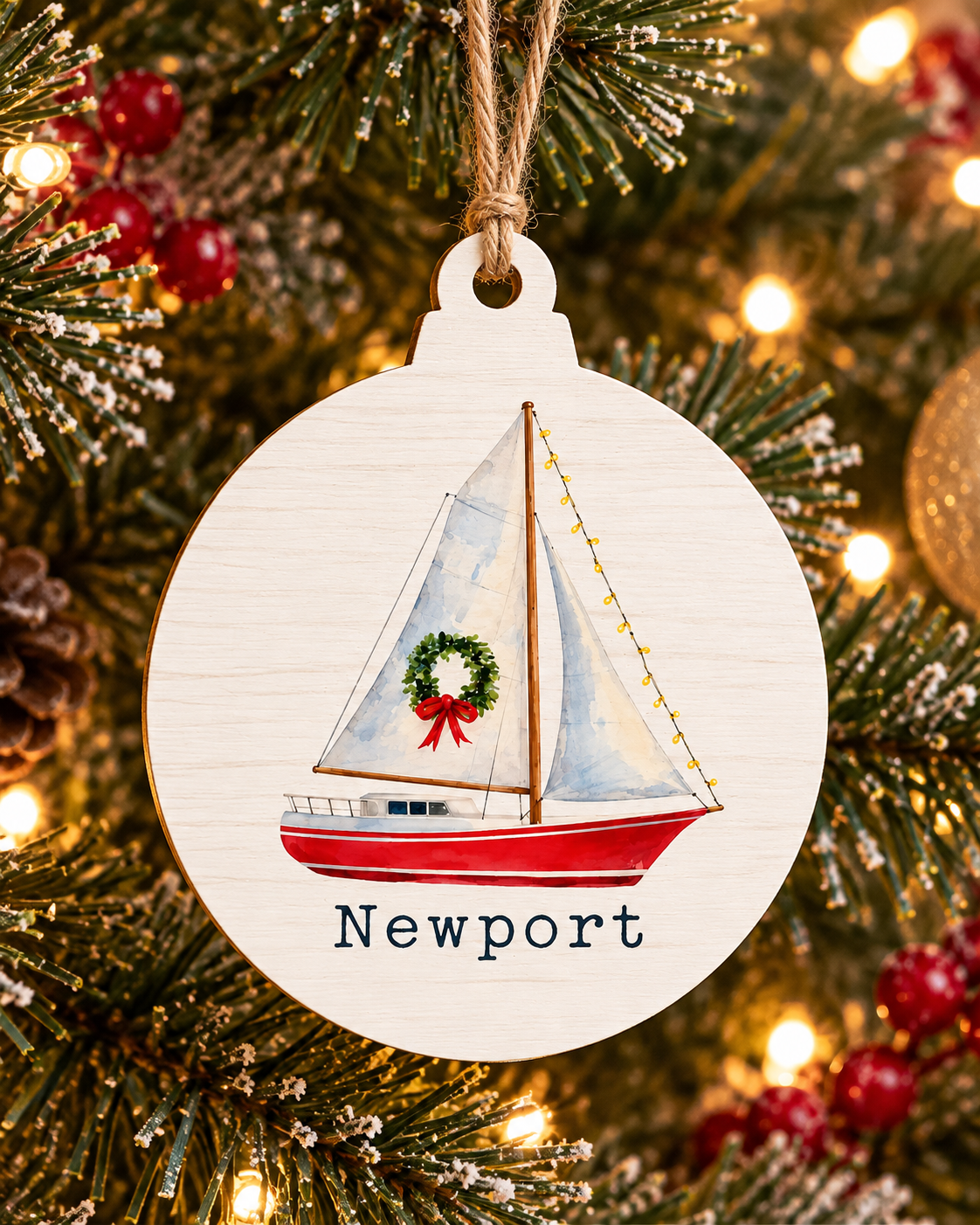 Newport Sailboat Ornament