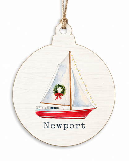 Newport Sailboat Ornament