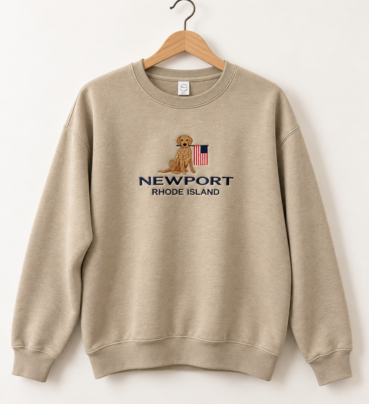 Newport Golden Flag Sweatshirt | Sand