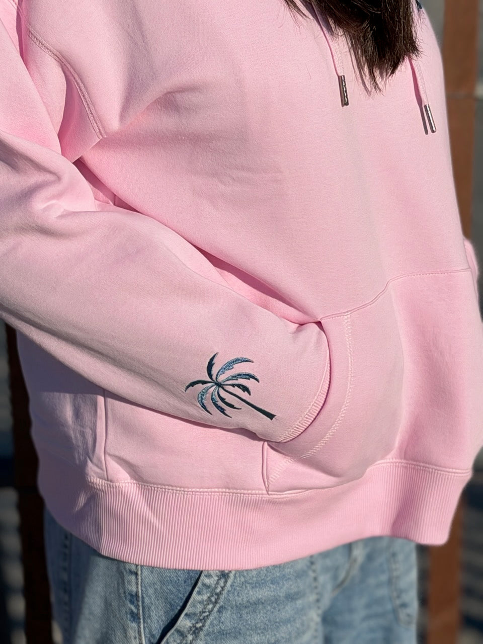 Embroidered Palm Tree Hoodie