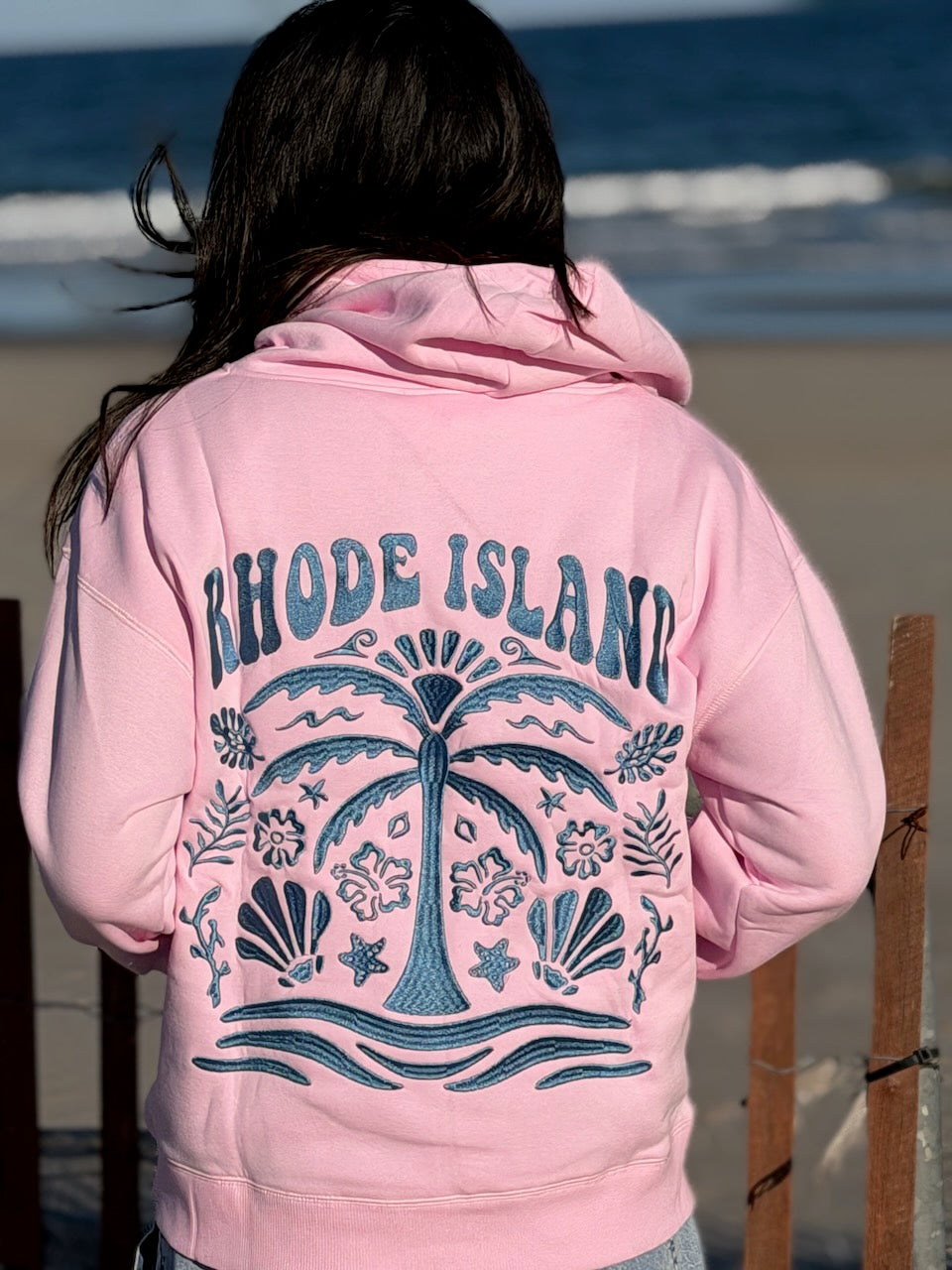 Embroidered Palm Tree Hoodie