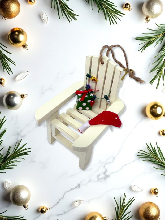 Coastal Christmas Adirondack Chair Ornament