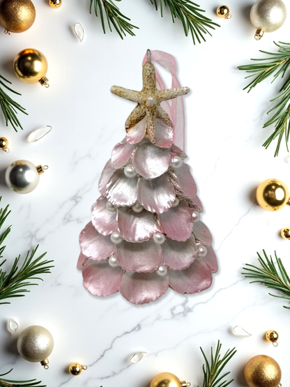 Pink Seashell Christmas Tree Ornament