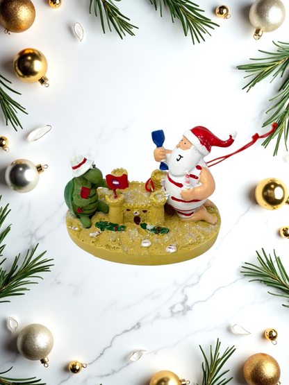 Sandcastle Santa Ornament