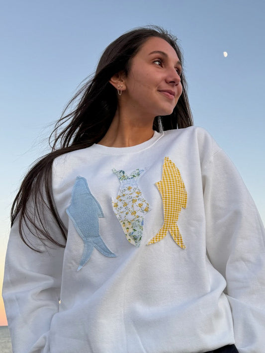 Patchwork Fish Sweatshirt