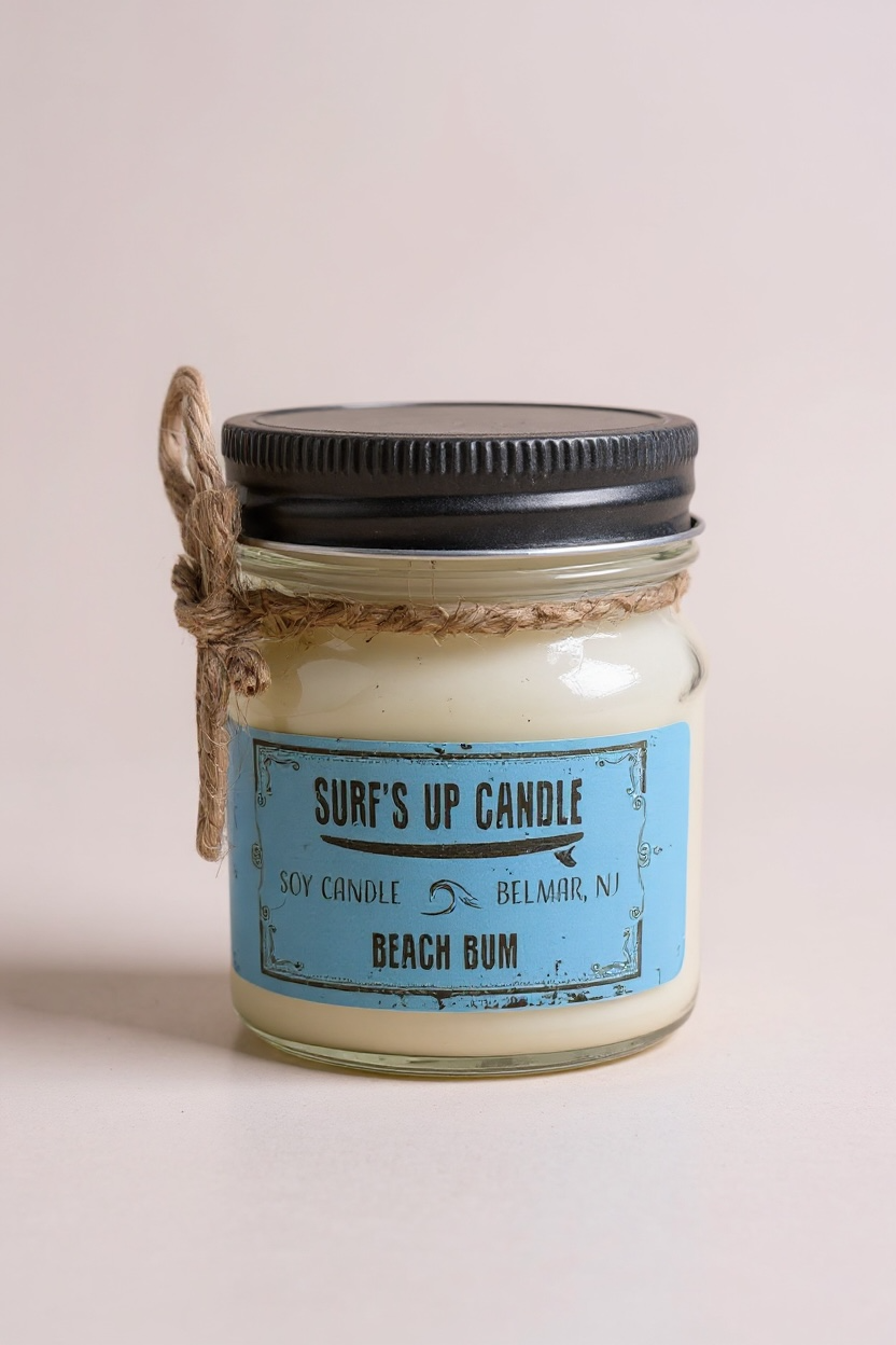 Beach Bum Mason Jar Candle