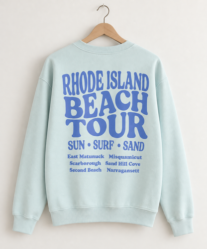 RI Beach Tour Adult Crew Sweatshirt