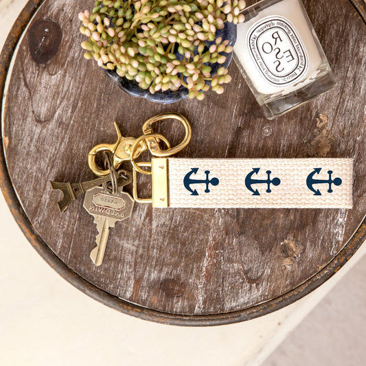 Anchor Canvas Keychain