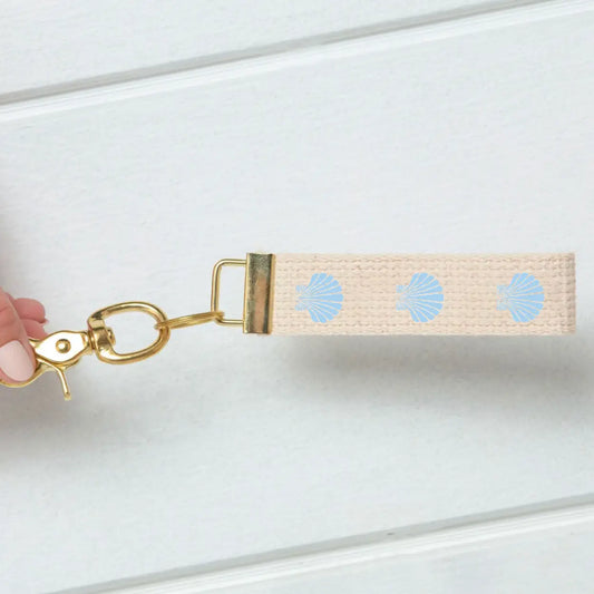 Seashell Canvas Keychain