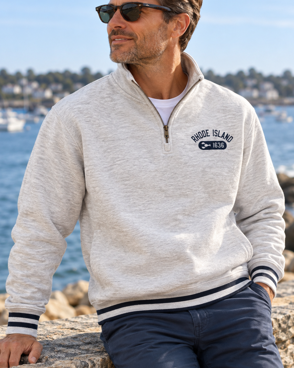 Striped Cuff 1/4 Zip