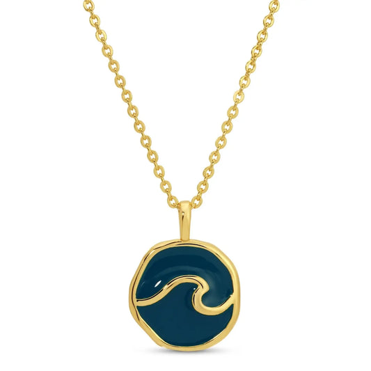 Ocean Wave Pendant Necklace