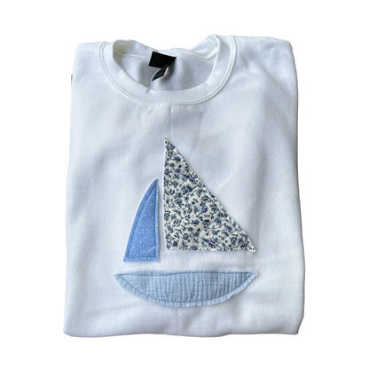 Patchwork Sailboat Sweatshirt
