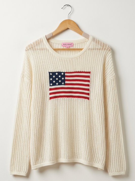 American Flag Sweater