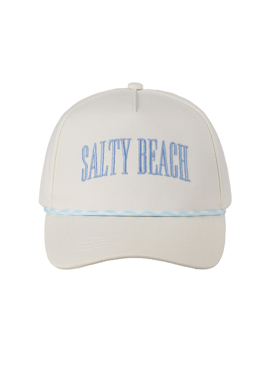 Salty Beach Embroidered Hat - Blue