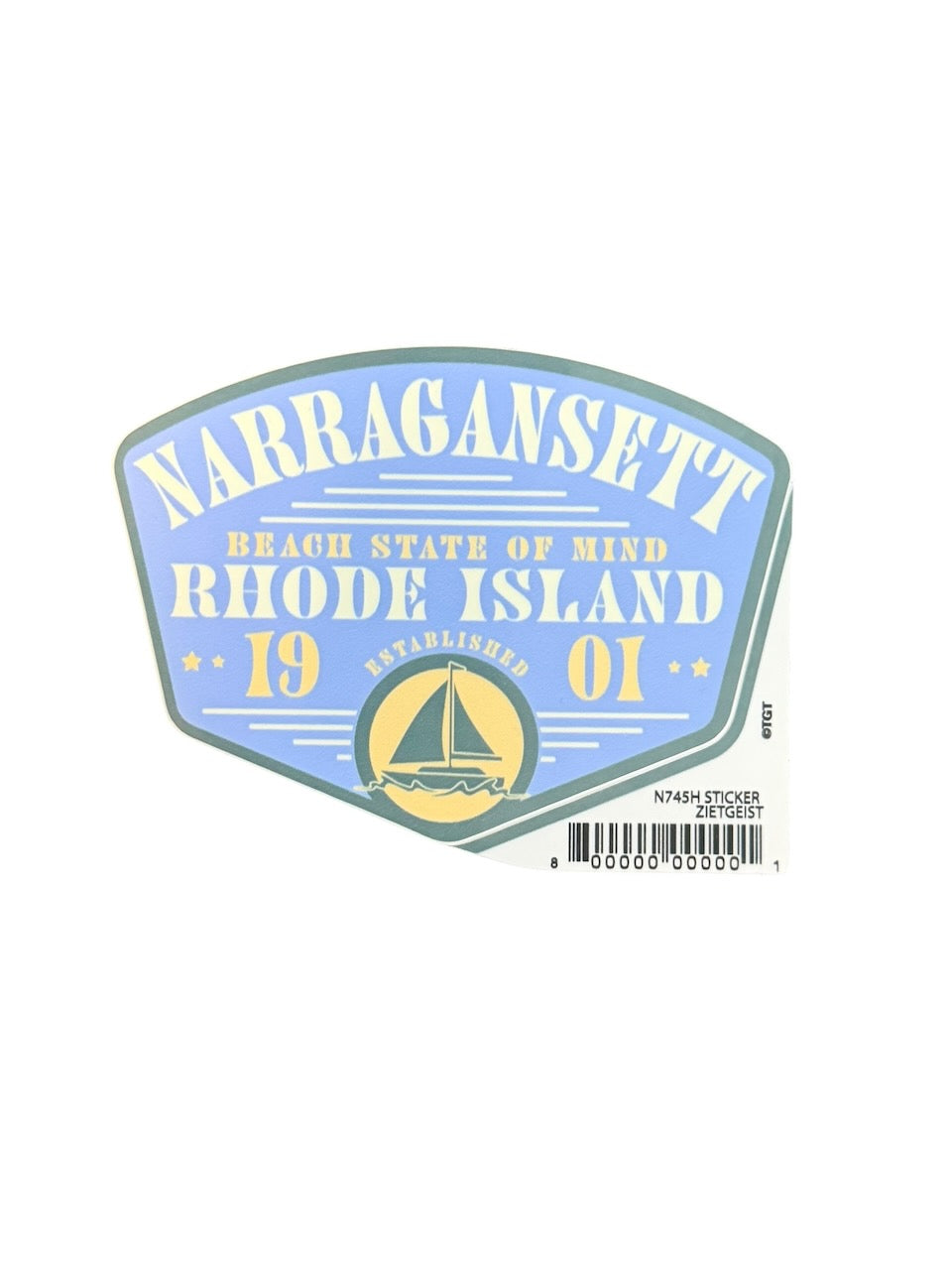 Narragansett Beach State of Mind Sticker