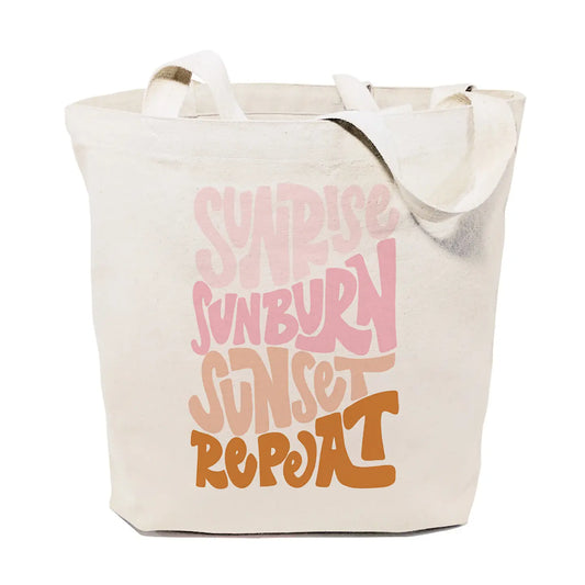 Sunrise Sunburn Sunset Repeat Tote Bag