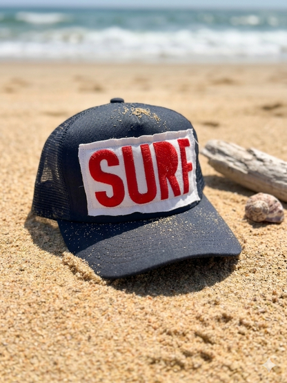 Surf Embroidered Patch Trucker Hat