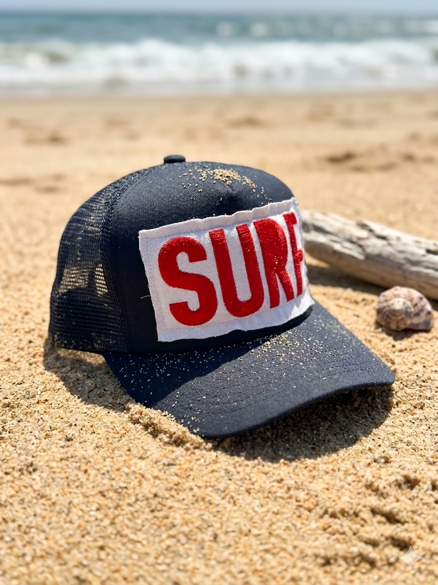 Surf Embroidered Patch Trucker Hat