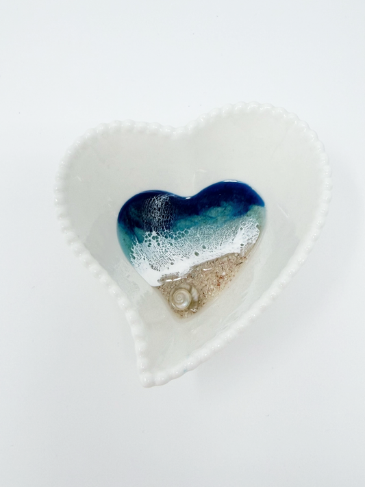 Shoreline Trinket Dish - Scalloped Heart