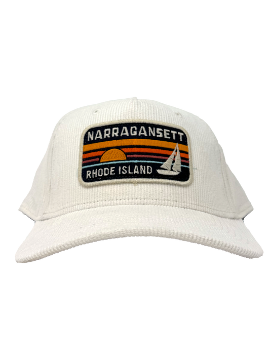 White Corduroy Narragansett Hat