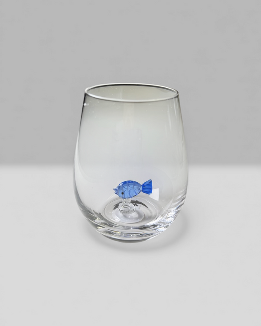 Seaside Fish Wine Glass