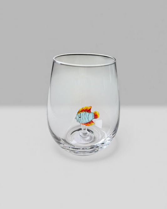 Seaside Colorful Fish Wine Glass