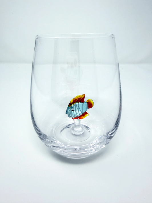 Seaside Colorful Fish Wine Glass