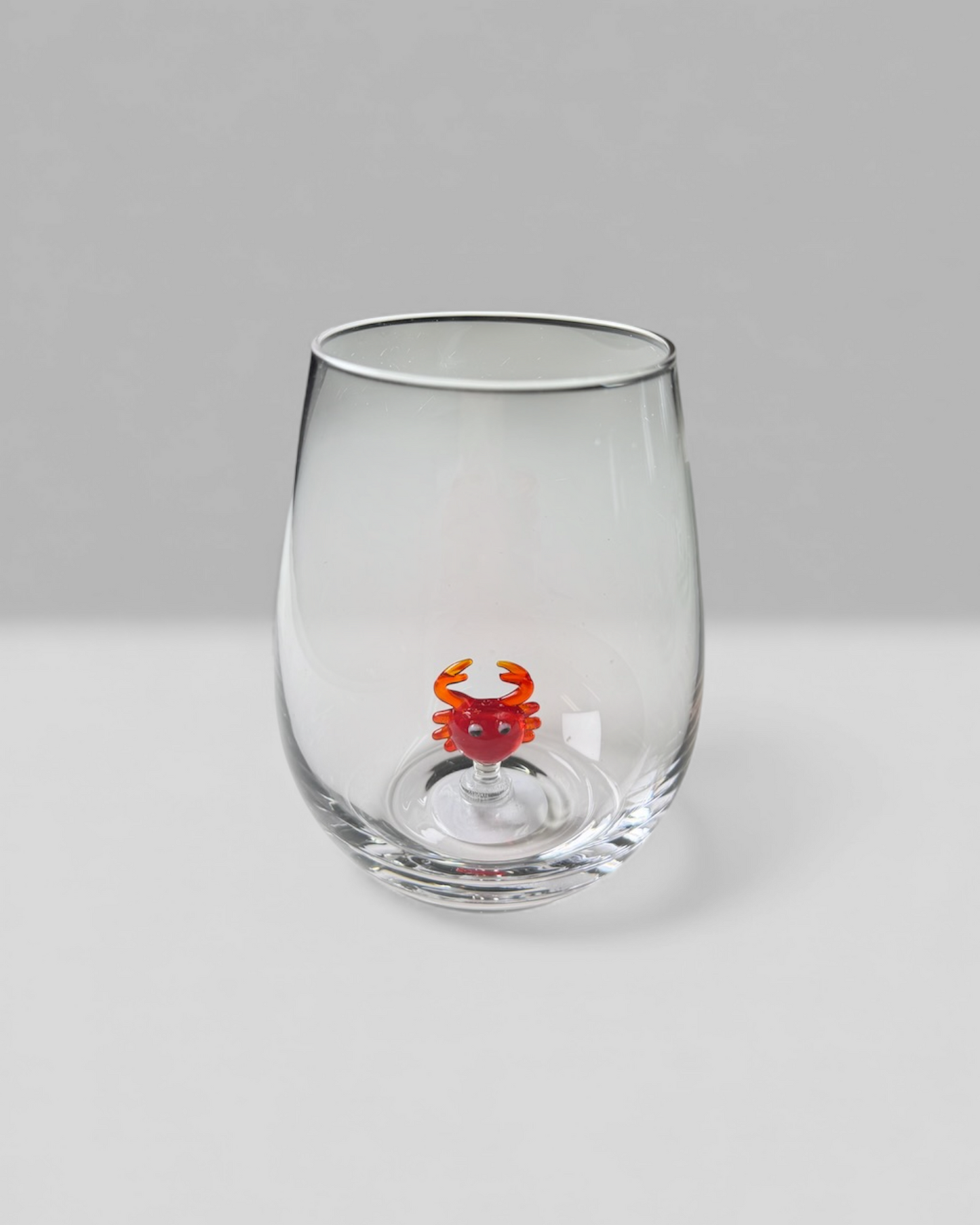 Seaside Crab Wine Glass