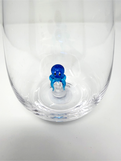 Seaside Octopus Wine Glass