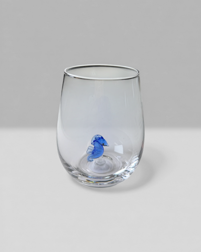 Seaside Seahorse Wine Glass