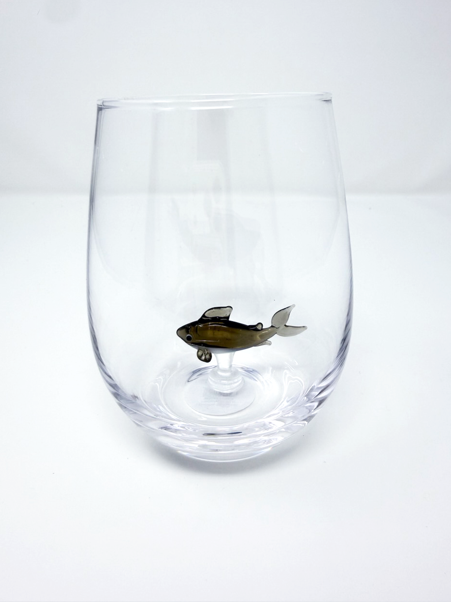 Seaside Shark Wine Glass