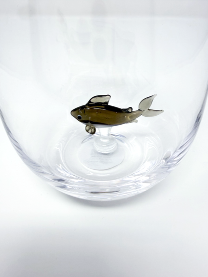 Seaside Shark Wine Glass