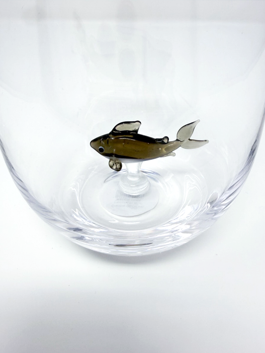 Seaside Shark Wine Glass