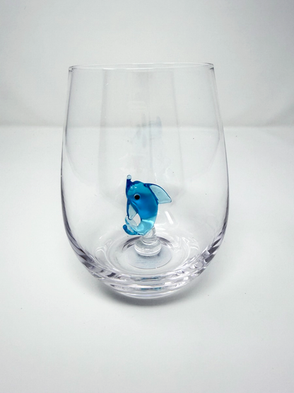 Seaside Dolphin Wine Glass