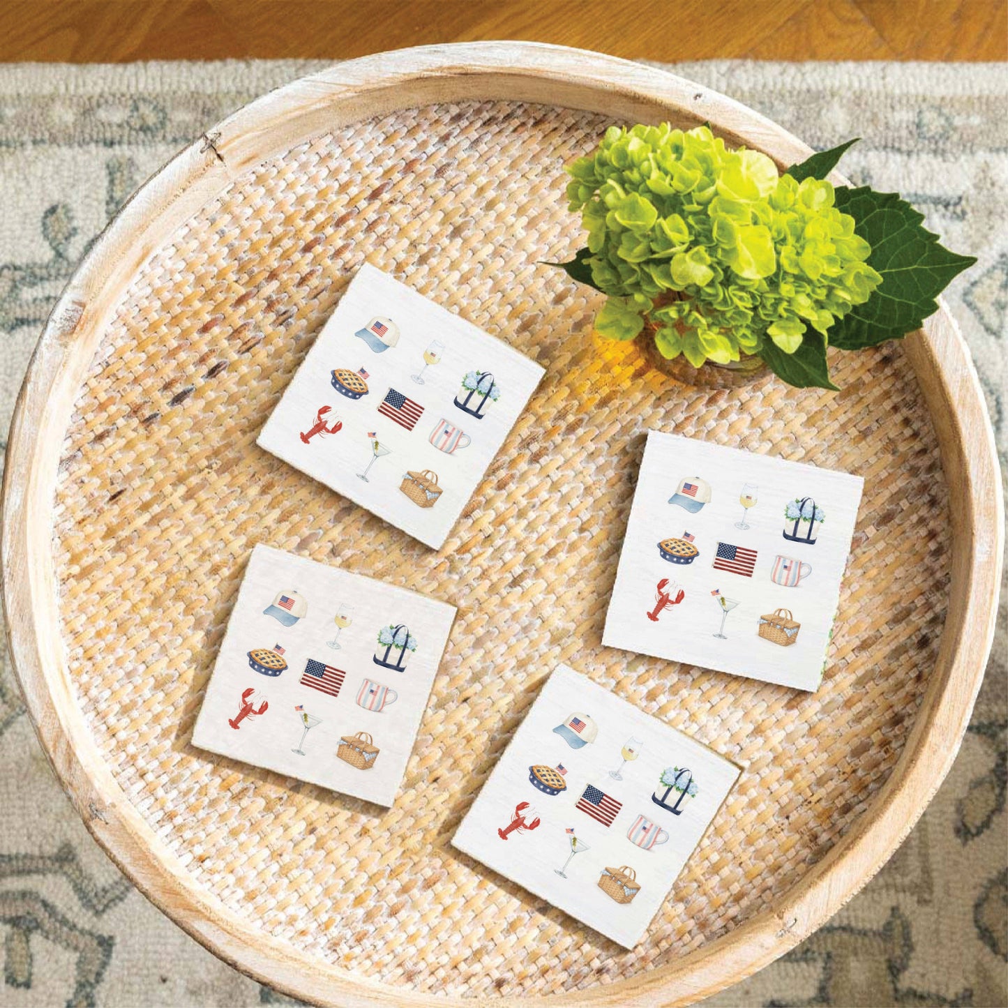American Summer Icons Coaster Set