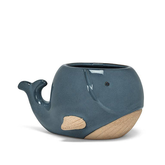 Lg Blue Whale Planter