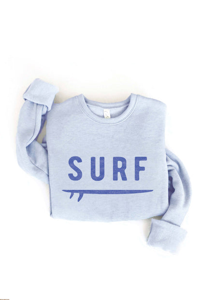 SURF Graphic Sweatshirt - Light Blue