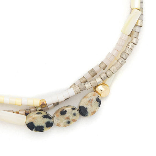 Mixed Media Bracelet - Golden Hour